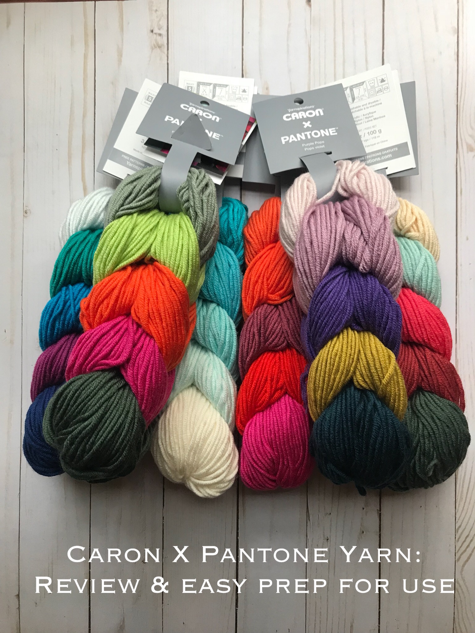 Caron X Pantone Yarn: Review & Easy Prep for Use - Crafting for Weeks