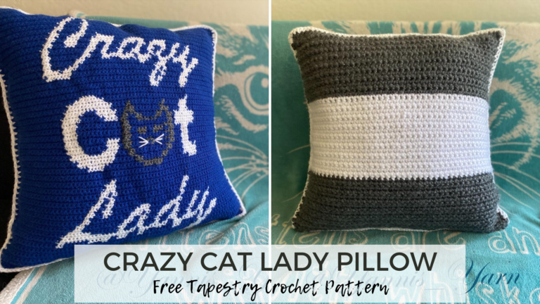 Crazy Cat Lady Pillow: Free Crochet Pattern