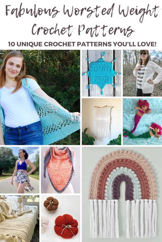 10 Fabulous Worsted Weight Crochet Patterns - Crafting for Weeks